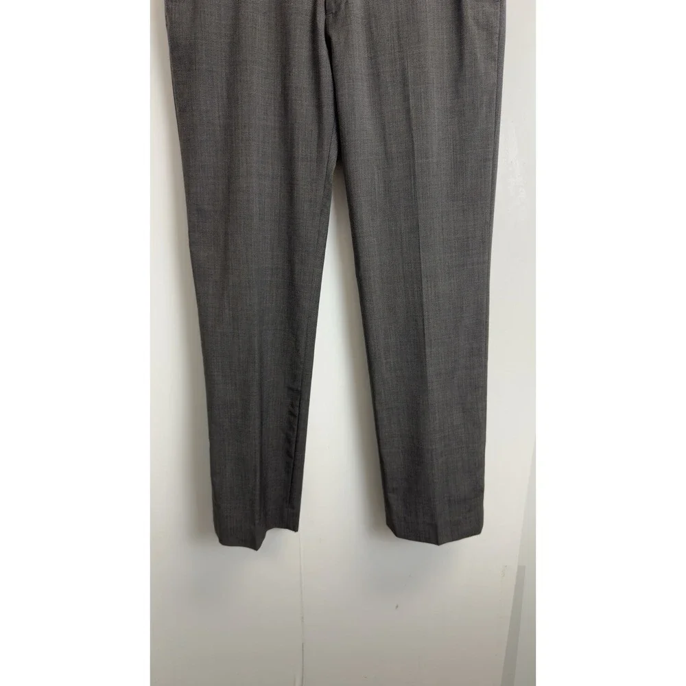 Banana Republic Dress Pants‎ Mens 33x32 Grey 100% Wool Tailored Slim Fit Classic